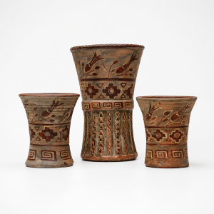Cerámica Artesanal Peruana de 3 Piezas - Set andino “Tinkuy”
